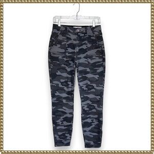 Knox Rose Camo Cargo Utility Ankle Pants Black Gray Size 4